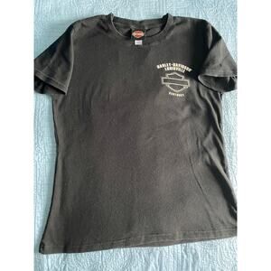 Ladies Harley Davidson Louisville KY Tee Size Large Pre Owned Black